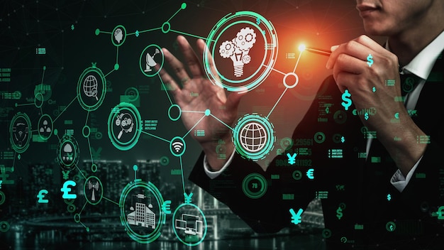 Smart automation platform interface with intelligent algorithms processing real-time data