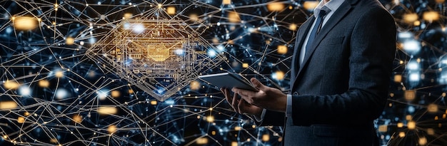 AI technology digital interface showcasing machine learning algorithms and neural networks